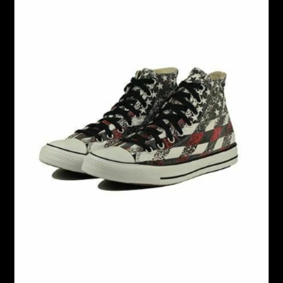 Chuck Taylor CT HI All Stars Stripes Flag Size Men 4  Women 6 - Picture 4 of 12